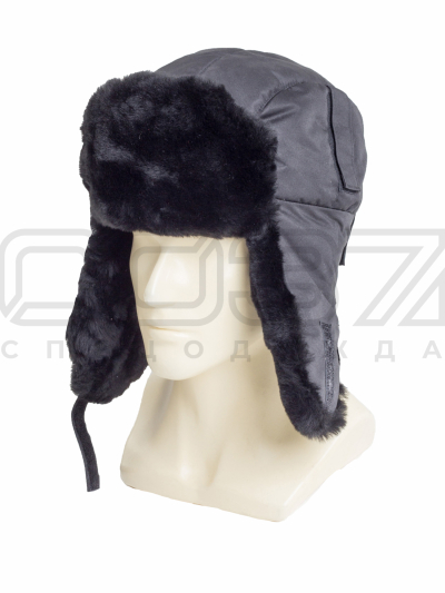 Шапка-ушанка Полюс цв.чёрный тк.антистатик 1